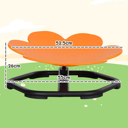 Chaise sensorielle pour enfants, siège d'équilibre rotatif, plastique, orange