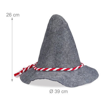Chapeau Seppl avec cordon rouge et blanc
