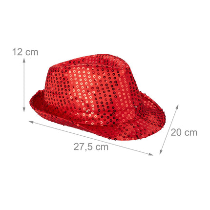 Lot de 2 chapeaux à paillettes LED