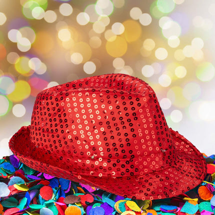 Lot de 2 chapeaux à paillettes LED
