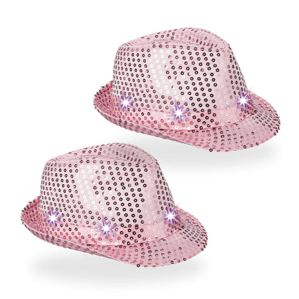Paillettenhüte LED 2er Set