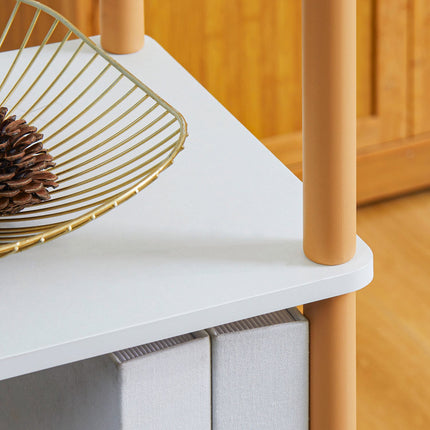 Serving trolley in steel, 4-level, 40x30x105.5 cm