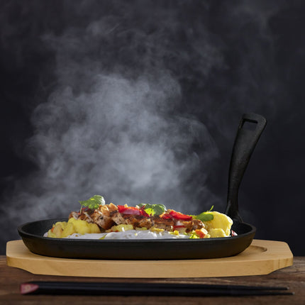 Servierpfanne mit Holzboden 2er-Pack