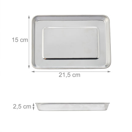 Assiettes de service en acier inoxydable - 3 pièces
