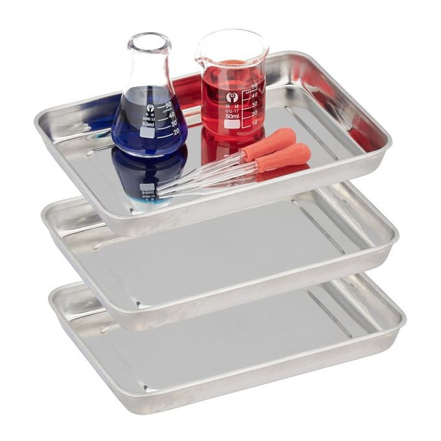 Assiettes de service en acier inoxydable - 3 pièces