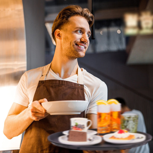 Lot de 2 plateaux de service noirs