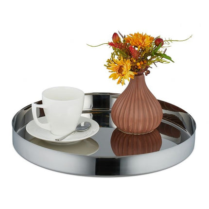 Serviertablett in Silber