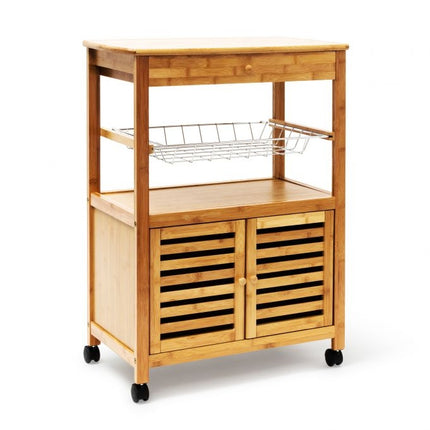 Chariot de service avec compartiment armoire