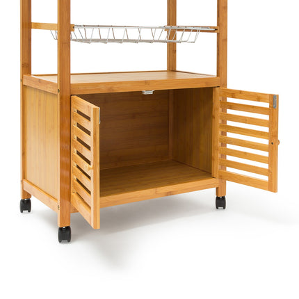 Chariot de service avec compartiment armoire