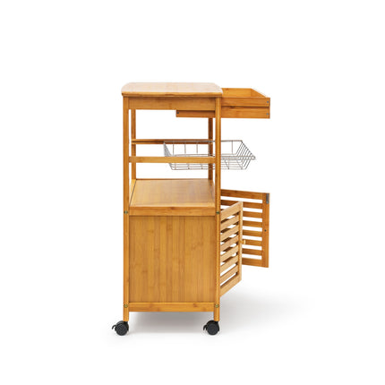 Chariot de service avec compartiment armoire