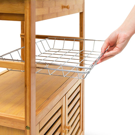 Chariot de service avec compartiment armoire