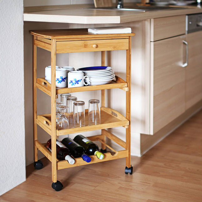 Servierwagen mit Weinregal JAMES L