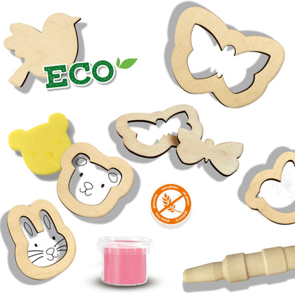 Ses Eco Knetmasse mit Holzwerkzeugen