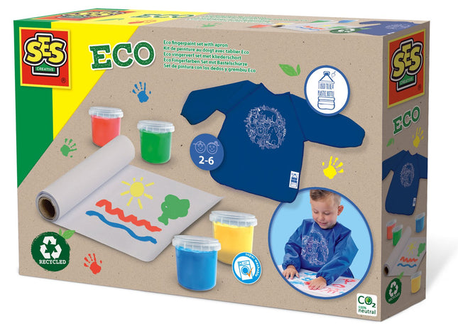 Ensemble de peinture au doigt Ses Eco avec tablier