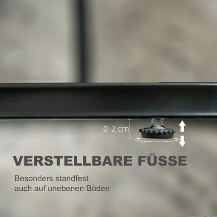 Set aus 2 stapelbaren runden Couchtischen, Marmoroptik, schwarz