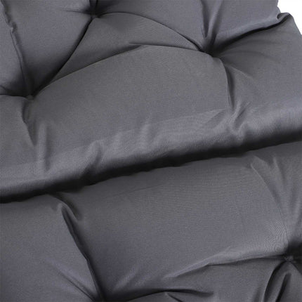 Lot De 2 Coussins Pour Coussins De Chaise À Dossier Bas, Coussins D'Assise, Coussins De Jardin, Gris