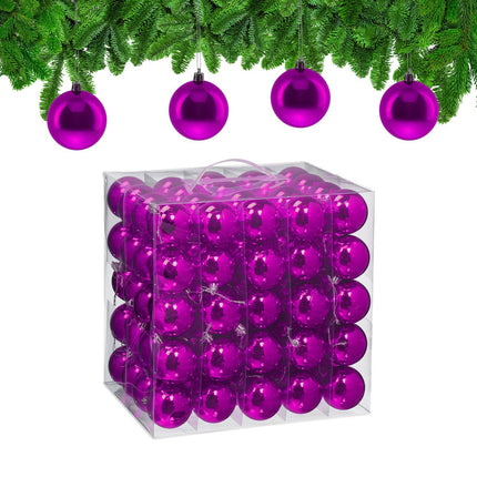 Set aus 100 glänzenden Christbaumkugeln
