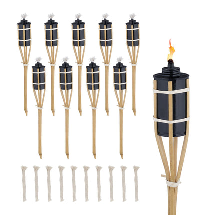 Lot de 10 torches de jardin 40 cm