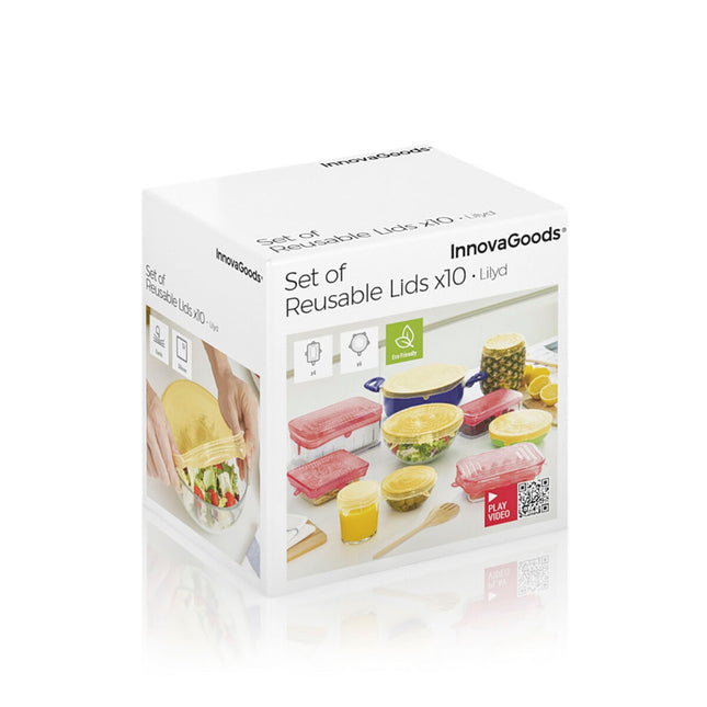 Set mit 10 wiederverwendbaren und verstellbaren Küchendeckeln Lilyd InnovaGoods