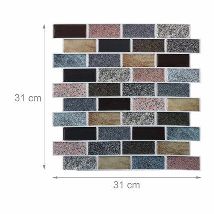 Lot de 10 autocollants muraux en pierre pour carrelage