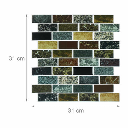 Lot de 10 autocollants muraux en pierre pour carrelage