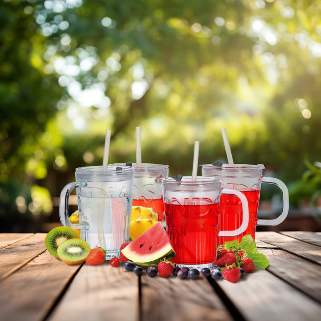 Lot de 10 verres à boire avec anses