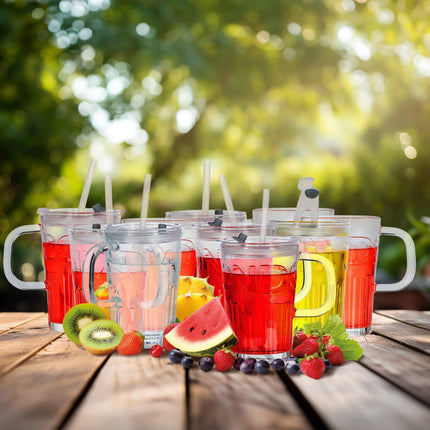 Lot de 10 verres à boire avec anses