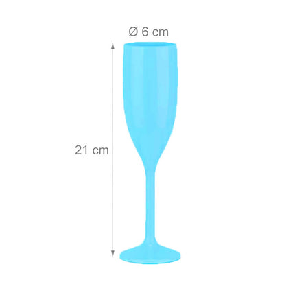 Lot de 12 flûtes à champagne en plastique incassable
