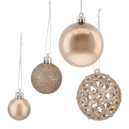 Lot de 150 boules de Noël - Finitions variées
