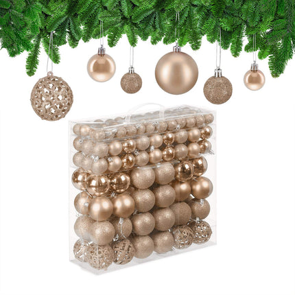 Lot de 150 boules de Noël - Finitions variées
