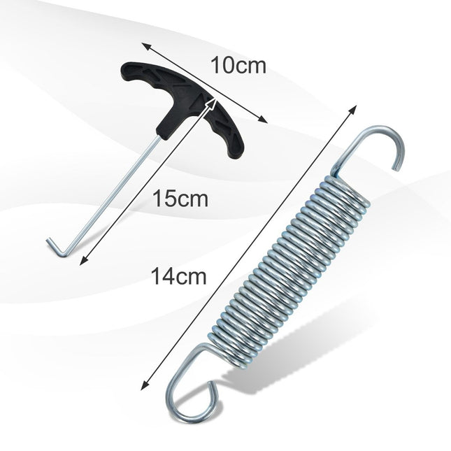 Jeu de 20 ressorts de trampoline Ressorts en acier galvanisé lourd de 14 cm avec outil de traction à crochet en T