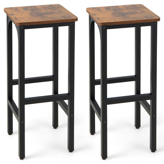 Ensemble de 2 tabourets de bar avec repose-pieds, capacité de 150 kg