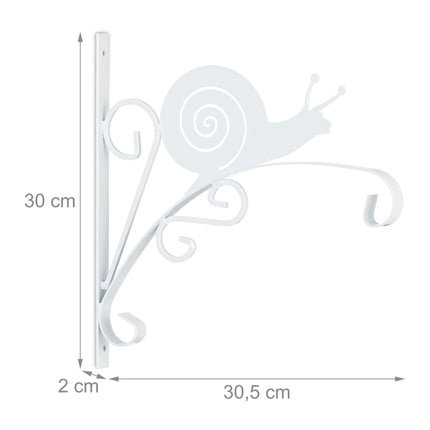 Lot de 2 supports pour panier suspendu en forme d'escargot
