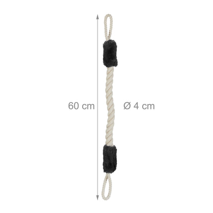 Lot de 2 butées de porte en corde noires