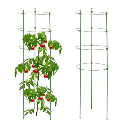 2er-Set runde grüne Rankgitter, 91 cm