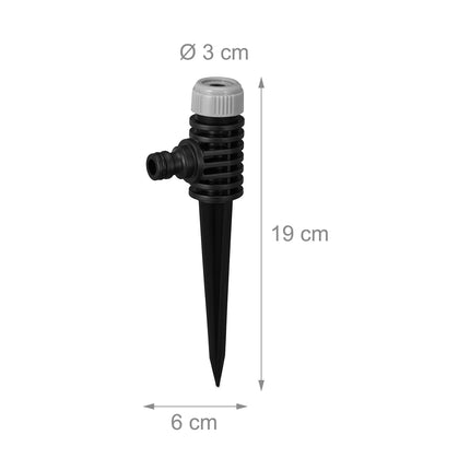 Lot de 2 arroseurs à picots noir/gris