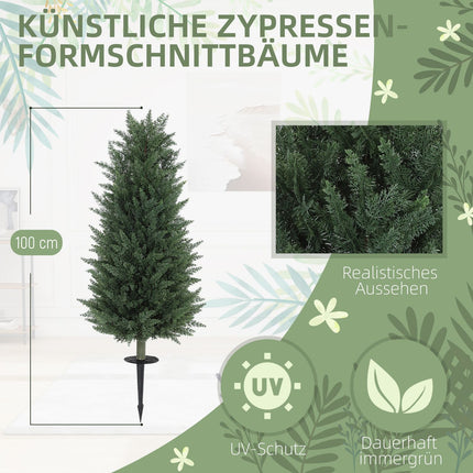 Künstliche Zypressenbäume, 831 UV-beständige Blätter pro Baum