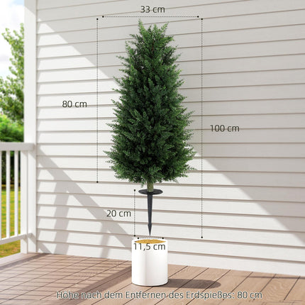 Künstliche Zypressenbäume, 831 UV-beständige Blätter pro Baum