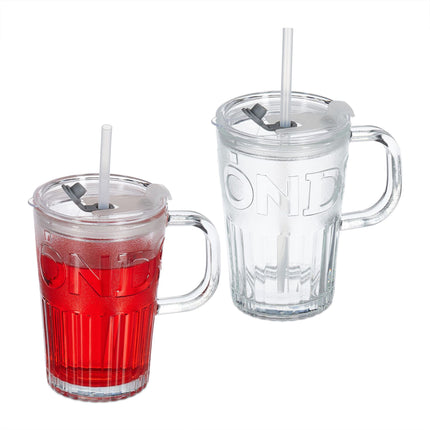 Lot de 2 verres à boire avec anses