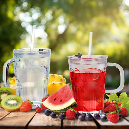Lot de 2 verres à boire avec anses