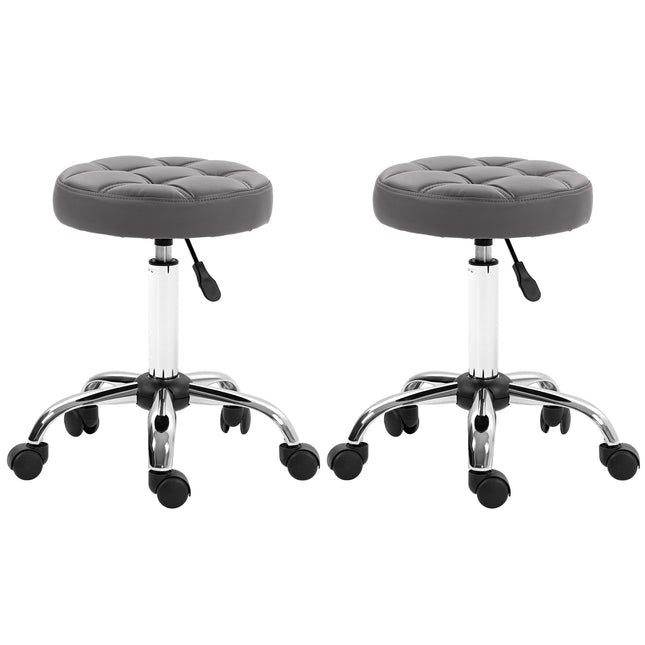 Höhenverstellbare Rollhocker, 2er-Set