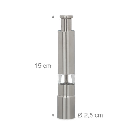 Ensemble de 2 moulins à épices en acier inoxydable