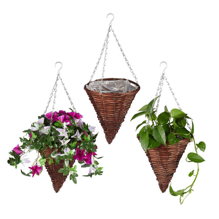 Ensemble de 3 paniers à plantes suspendus