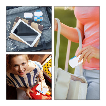Set aus 3 Taschen-Pillendosen