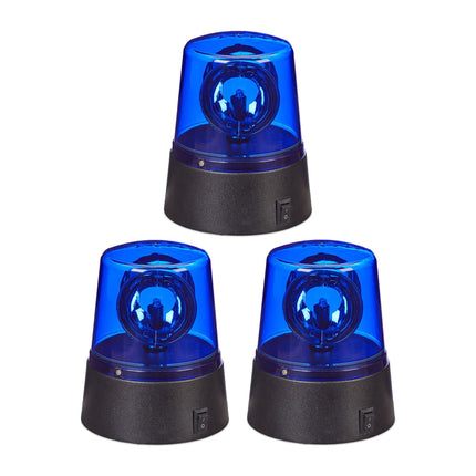 Set mit 3 blauen LED-Leuchten