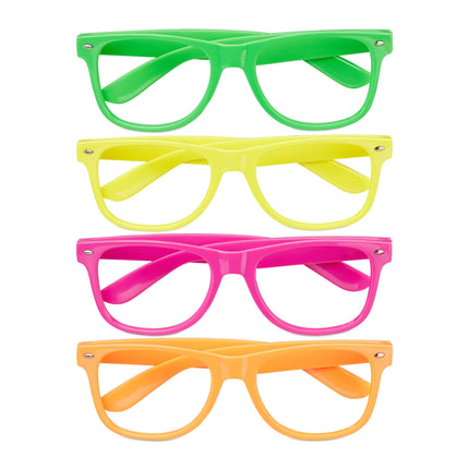 4er Set Neon-Partybrillen