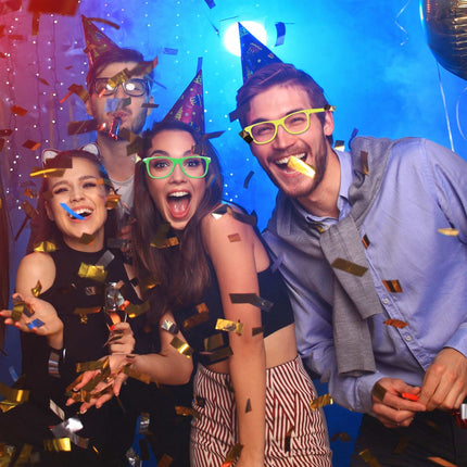 4er Set Neon-Partybrillen