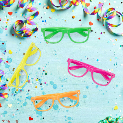 4er Set Neon-Partybrillen