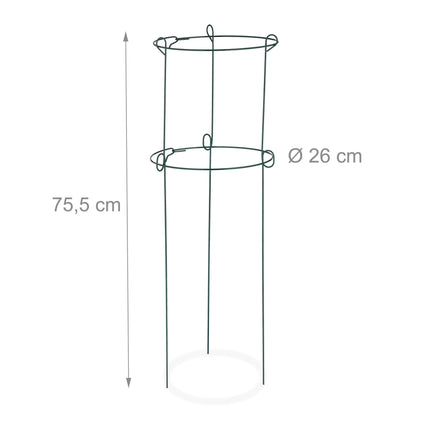 Lot de 4 anneaux de croissance pour supports de plantes