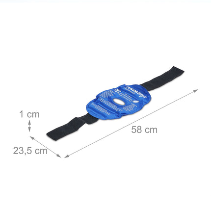 Lot de 4 genouillères en gel à sangles, bleu